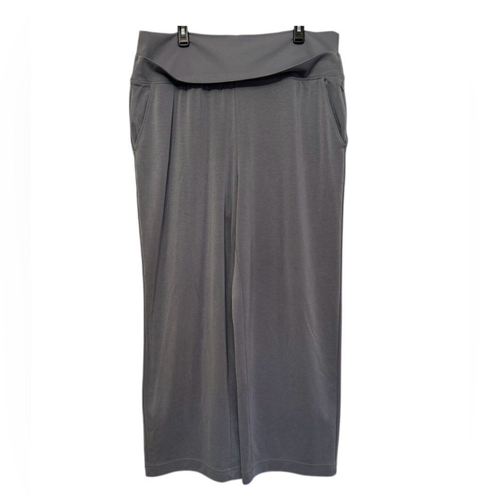 Athleta Seasoft Straight Pant Women's Size 1XL Blue Gray Pocket Elastic Waist